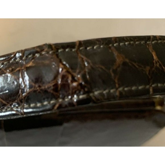 VTG 60's Womens Bellestone Bag Brown Crocodile Alligator Exotic Skin Pur… - Picture 9 of 9